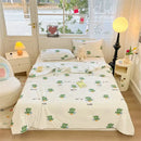 Cartoon animal cream kids summer quilt bedroom soft knitted comforter