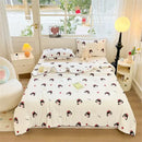 Cartoon animal cream kids summer quilt bedroom soft knitted comforter