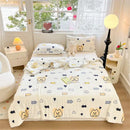 Cartoon animal cream kids summer quilt bedroom soft knitted comforter