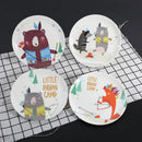 Cartoon animal white snack plate set dining room bone snack plate