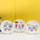 Cartoon animal white snack plate set dining room bone snack plate