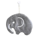 Cartoon animals coral velvet hand towel orange & gray bathroom decor