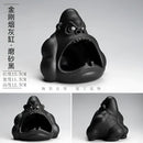 Cartoon black gorilla ceramic ashtray living room animal decor