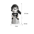 Cartoon black & white skeleton gentleman bat figurine living room decor