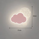 Cartoon blue & white whale wall lamp bedroom led art