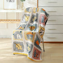 Cartoon cat and rabbit cotton gauze bath towel for bedroom and nursery