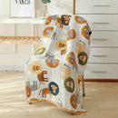 Cartoon cat and rabbit cotton gauze bath towel for bedroom and nursery