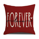 Cartoon cat linen pillowcase red teacup design living room cushion