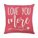 Cartoon cat linen pillowcase red teacup design living room cushion
