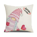 Cartoon cat linen pillowcase red teacup design living room cushion