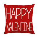Cartoon cat linen pillowcase red teacup design living room cushion
