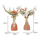 Cartoon deer vase beige & orange resin handicraft living room decor