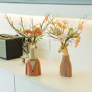 Cartoon deer vase beige & orange resin handicraft living room decor