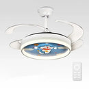 Cartoon doraemon white ceiling fan light bedroom smart remote control