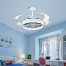 Cartoon doraemon white ceiling fan light bedroom smart remote control