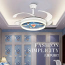 Cartoon doraemon white ceiling fan light bedroom smart remote control