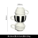 Cartoon folding cup black & white ceramic vase living room decor