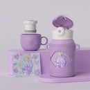 Cartoon green & purple frog stainless steel thermal water bottle kitchen