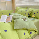 DecorBites™ Cartoon Heart Floral Print Duvet Set with Bed Sheet & Pillowcases
