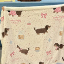 Cartoon lamb wool blanket pink floral bedroom sofa cover