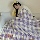 Cartoon lamb wool blanket pink floral bedroom sofa cover