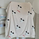Cartoon lamb wool blanket pink floral bedroom sofa cover
