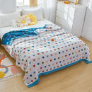 Cartoon lion cotton throw blanket yellow & gray bedroom decor