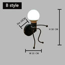 DecorBites™ Cartoon Matchstick Man Wall Lamp for Kids Room and Home Decor