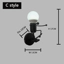 DecorBites™ Cartoon Matchstick Man Wall Lamp for Kids Room and Home Decor
