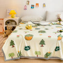 DecorBites™ Cartoon Milk Velvet Blanket: Soft Coral Fleece Summer Sofa Cover & Queen Blanket