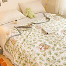 DecorBites™ Cartoon Milk Velvet Blanket: Soft Coral Fleece Summer Sofa Cover & Queen Blanket