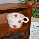 Cartoon pattern ceramic mug set – dining room white colorful cups