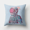 Cartoon planet astronaut pillow case bedroom square cushion cover