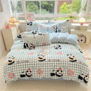 DecorBites™ Cartoon Print Milk Velvet Bedding Set: Cozy, Skin-Friendly Winter Bedclothes