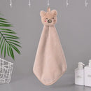 Cartoon rabbit coral fleece hand towel bathroom quick dry terry cloth