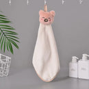 Cartoon rabbit coral fleece hand towel bathroom quick dry terry cloth
