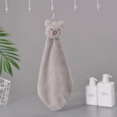 Cartoon rabbit coral fleece hand towel bathroom quick dry terry cloth