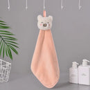 Cartoon rabbit coral fleece hand towel bathroom quick dry terry cloth
