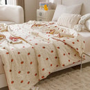 Cartoon rabbit off white cooling summer blanket bedroom quilt