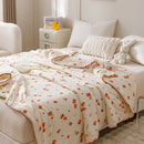 Cartoon rabbit off white cooling summer blanket bedroom quilt