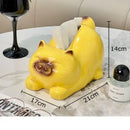 Cartoon siamese kitten ceramic tissue box living room decor