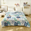 Cartoon strawberry white & pink quilted double blanket bedroom