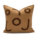 Cartoon tiger embroidered yellow cotton pillow cover bedroom