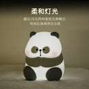Cartoon white & black panda silicone night light kids room decor