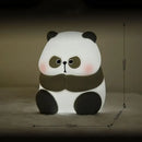 Cartoon white & black panda silicone night light kids room decor