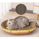 Cartoon yellow & brown cat scratch lounge bed living room toy