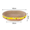 Cartoon yellow & brown cat scratch lounge bed living room toy