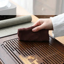 Carved deer dark brown bamboo tea tray dining room drainage board