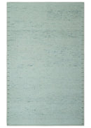 Carved Texture Modern Geometrical Bricks Design Ivory and Light Blue Hand Knotted 5x8 wool Area Rug