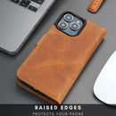 Casper Leather iPhone 15 Pro Wallet Case | Detachable MagSafe Compatible RFID Protection
